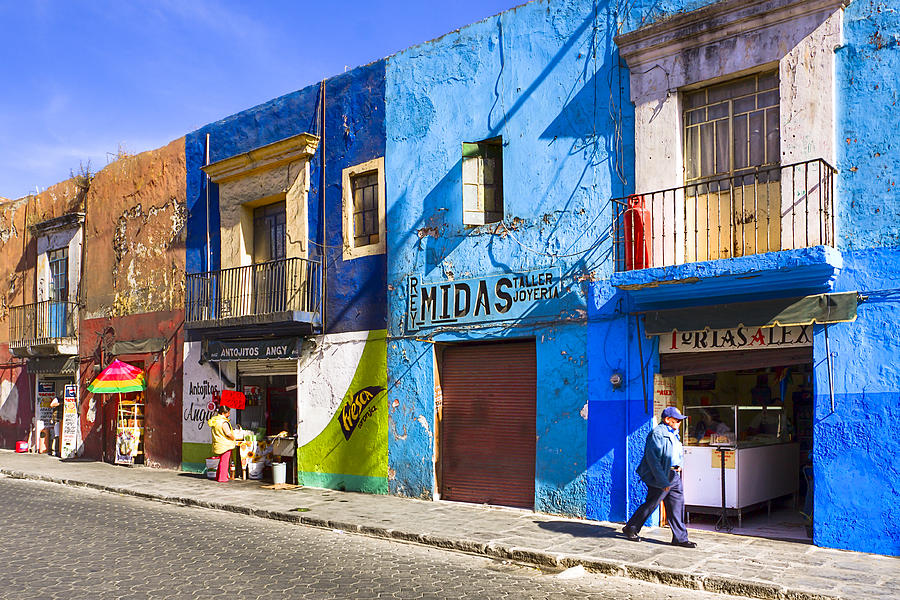 Calm and Colorful Street in Puebla Photograph by Mark Tisdale