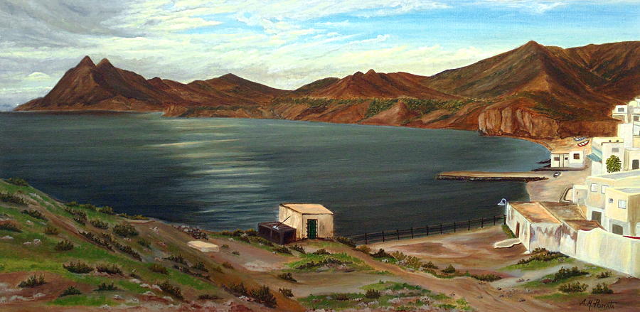 Calm Bay Painting by Angeles M Pomata