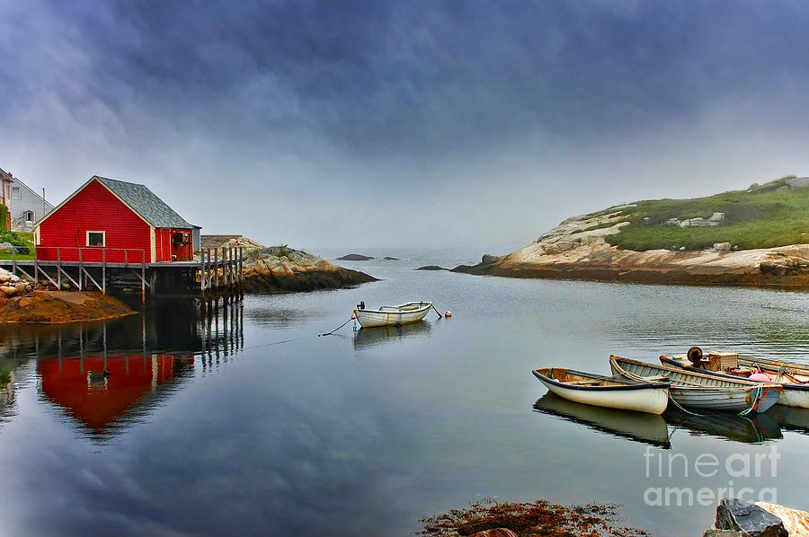 Calm Before the Storm in Peggys Cove  Photograph by Elaine Manley