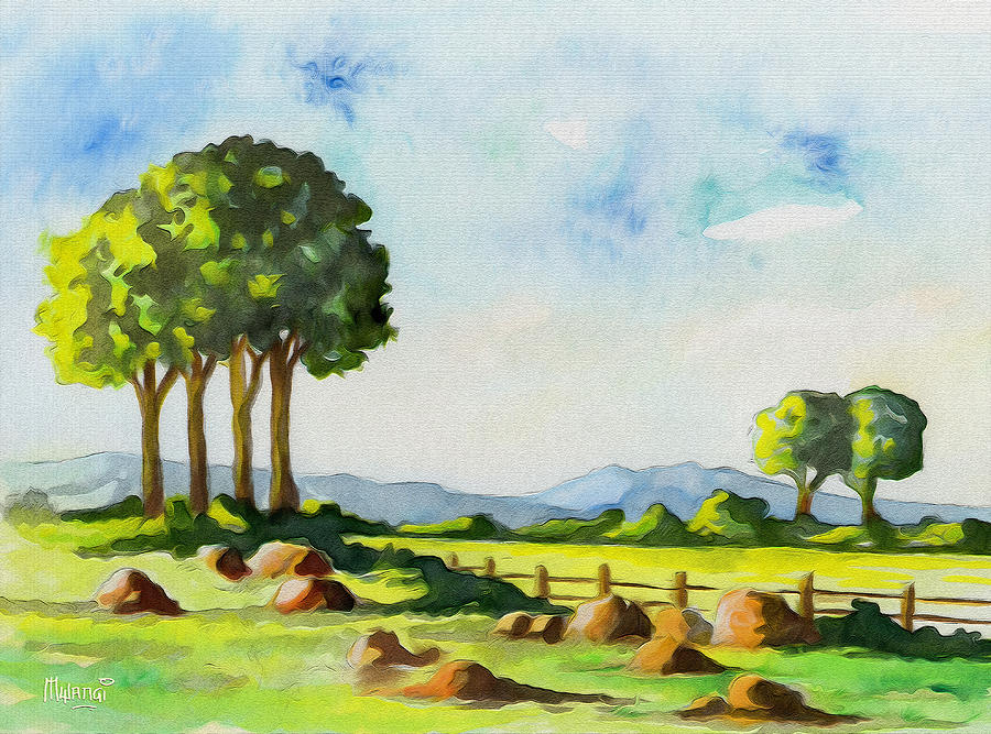 Tree Painting - Calm day by Anthony Mwangi