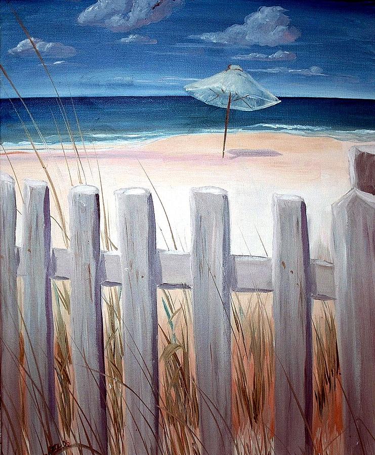Calm Day at the Seashore Painting by Bernadette Krupa
