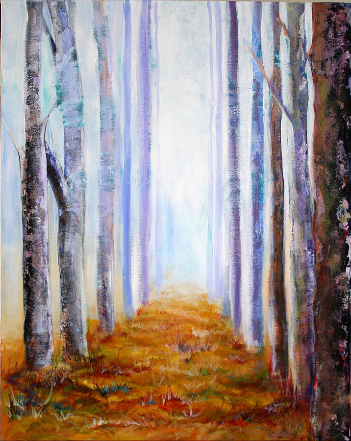 Calm Forest Painting by Galina Red - Fine Art America