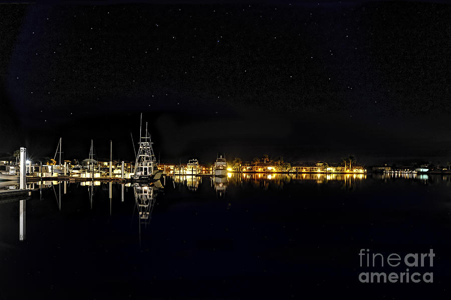 Calm night at the marina Photograph by Dan Friend