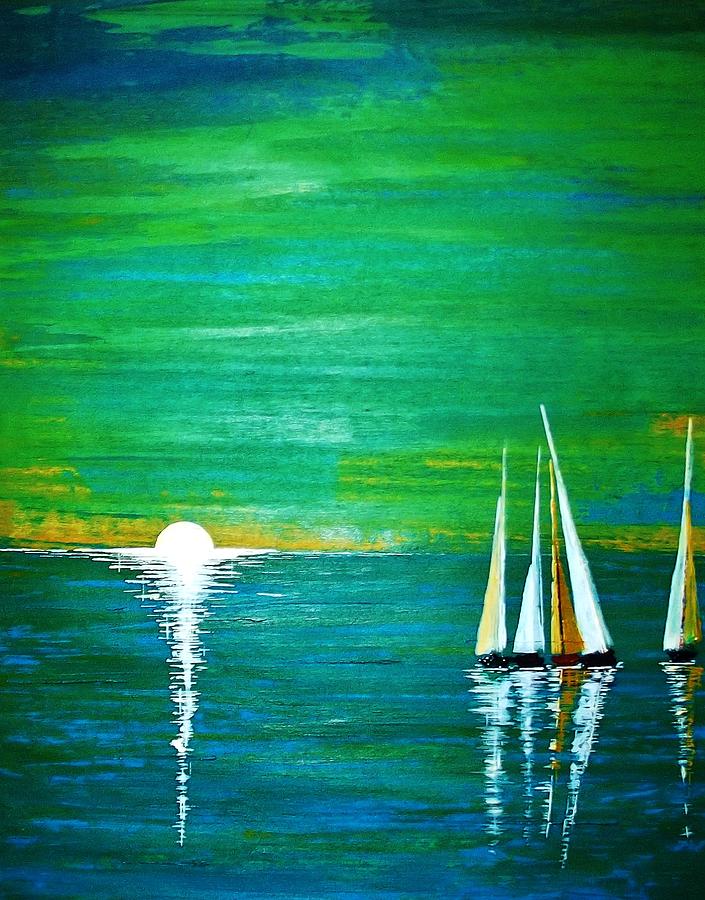 Impressionism Painting - Calm Seas by Kyle  Brock