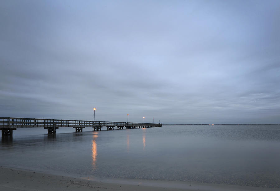 Calm Seaside Park Pier Photograph by Terry DeLuco