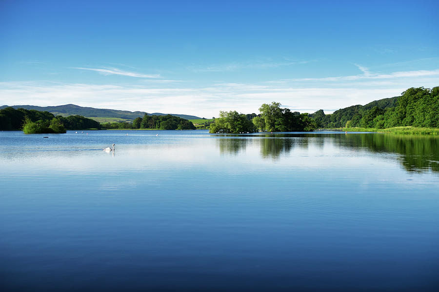Calm Water On A Scottish Loch In Early Photograph by Johnfscott
