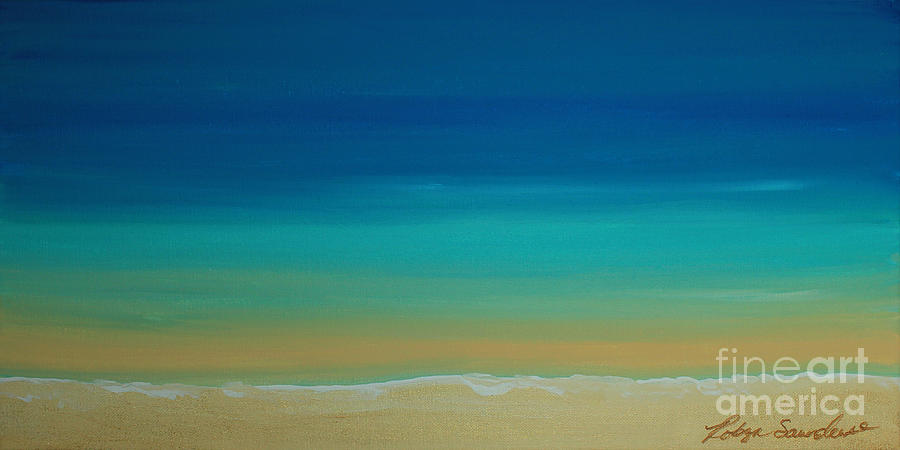 Calming Turquise Sea Part 2 of 2 Painting by Robyn Saunders