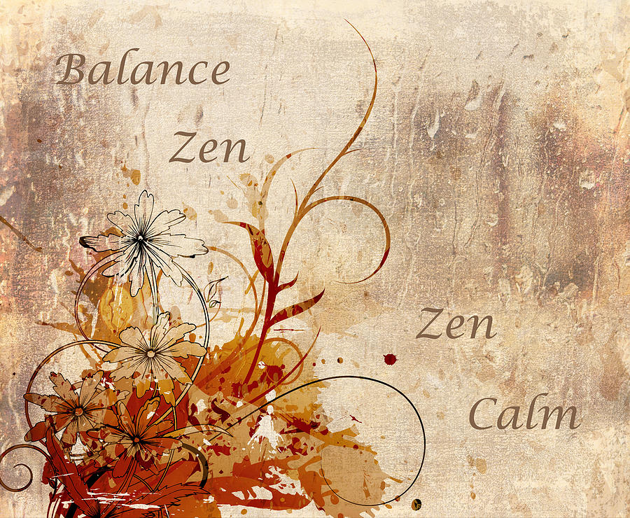Flower Digital Art - Calming Zen by Georgiana Romanovna