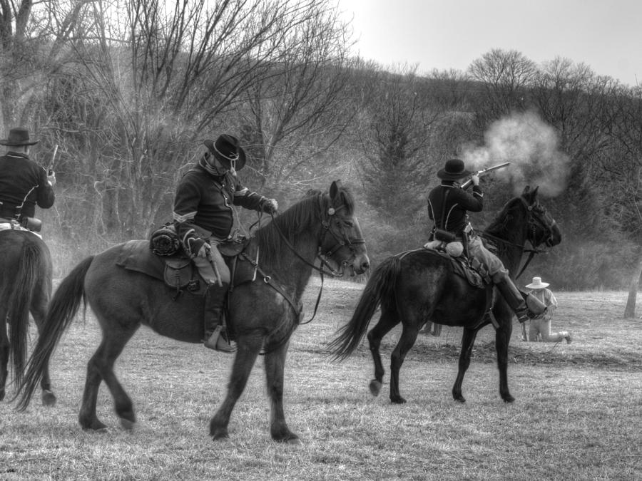 Horse Photograph - Calvary Charge Civil War by John Straton