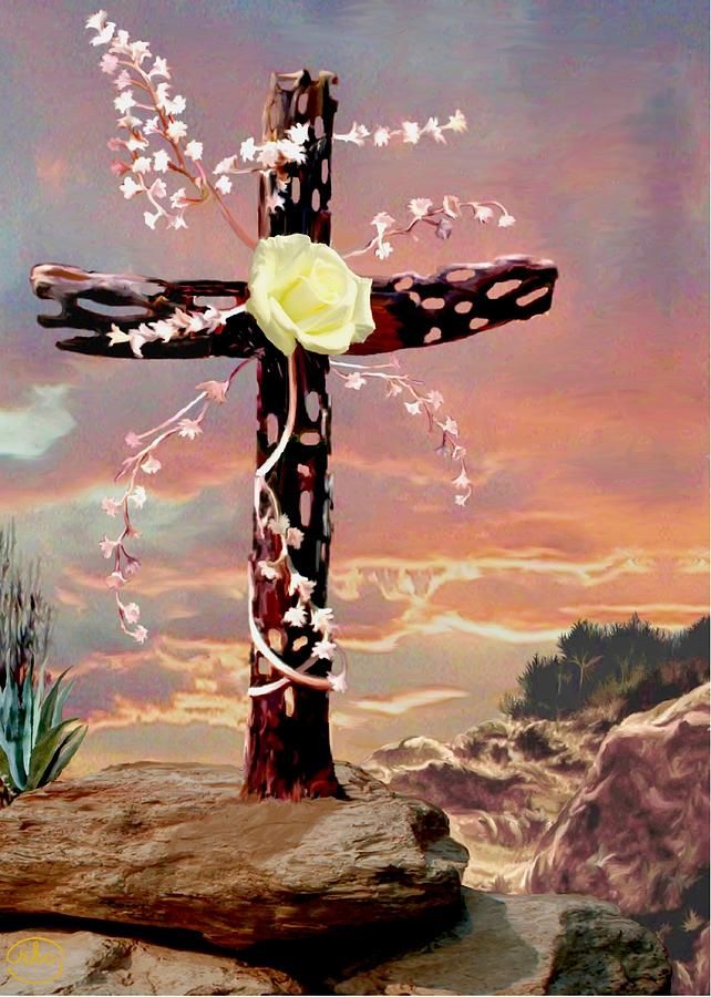Calvary Cross Painting by Ron Chambers