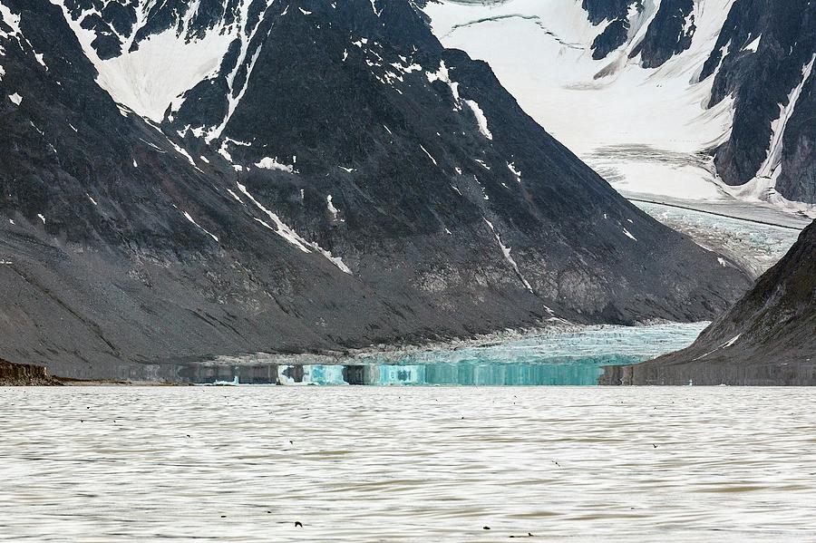 Spitsbergen Photograph - Calving Glacier Mirage by Dr Juerg Alean/science Photo Library