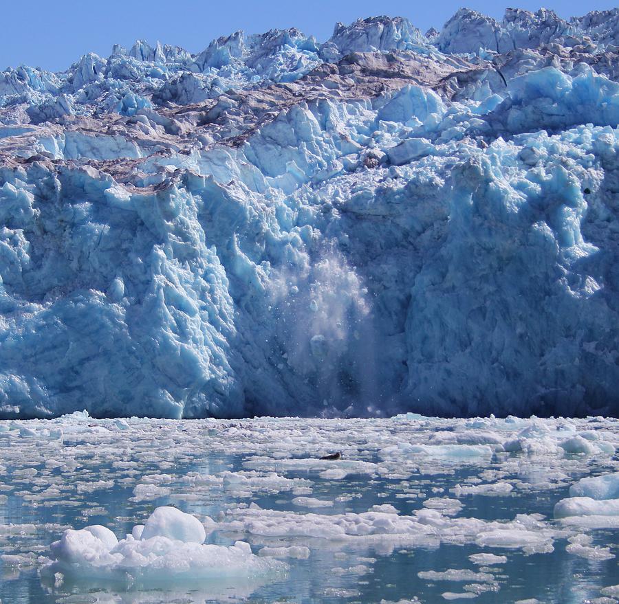 Landscape Photograph - Calving Glacier by Mo Barton