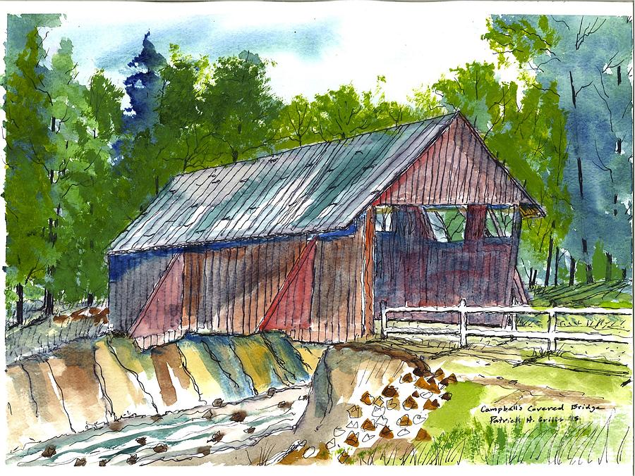 South Carolina Painting - Cambells Covered Bridge by Patrick Grills