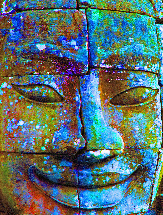 Cambodian Temple Face Photograph by Dennis Cox