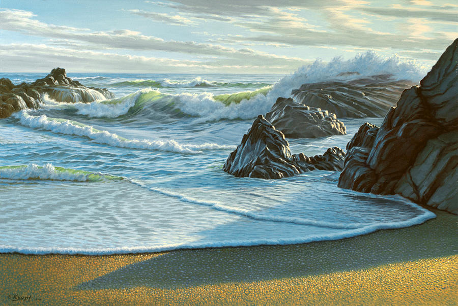Seascape Painting - Cambria Seascape by Paul Krapf Seascape Painting - Cambria Seascape by Paul Krapf