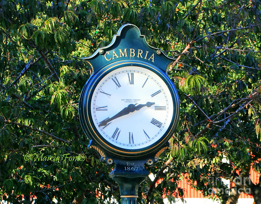 Cambria Square Time Clock Photograph by Tap On Photo