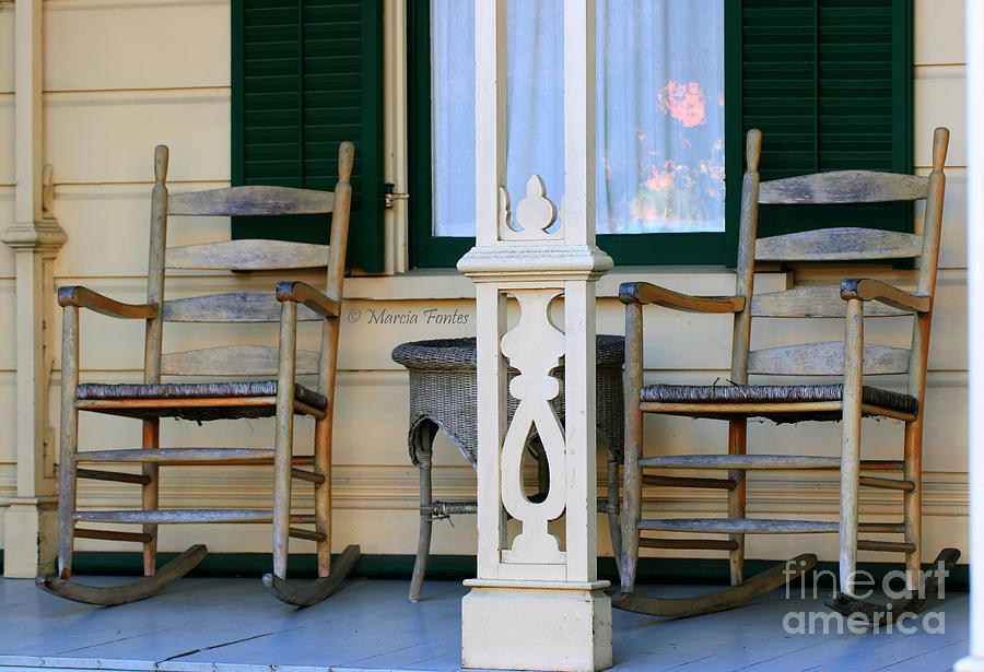 Rocking Photograph - Cambria Squibb House Rocking Chairs by Tap On Photo