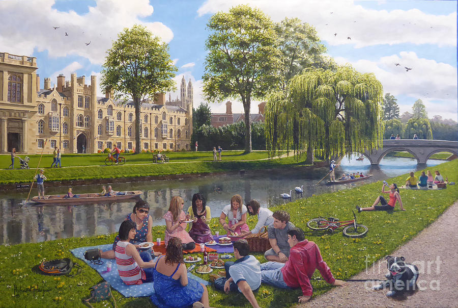 Cambridge Summer Painting by MGL Meiklejohn Graphics Licensing