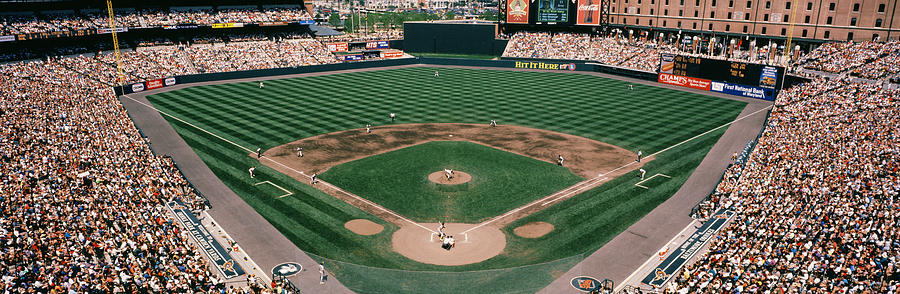 Baltimore Orioles Photograph - Camden Yards Baseball Field Baltimore Md by Panoramic Images