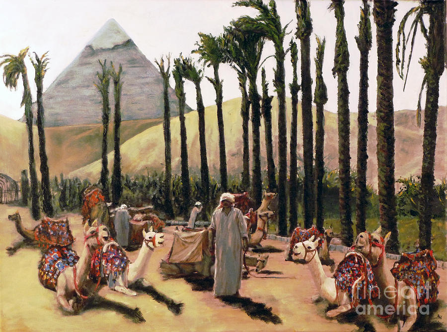 Camel Caravan Jockey Painting by Randy Sprout