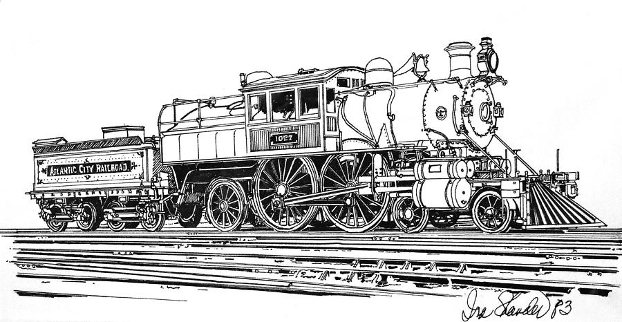 Camelback Engine Number 1027 Drawing by Ira Shander