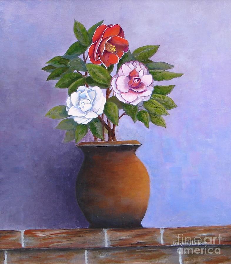 Camellia Bouquet Painting by Jerry Walker