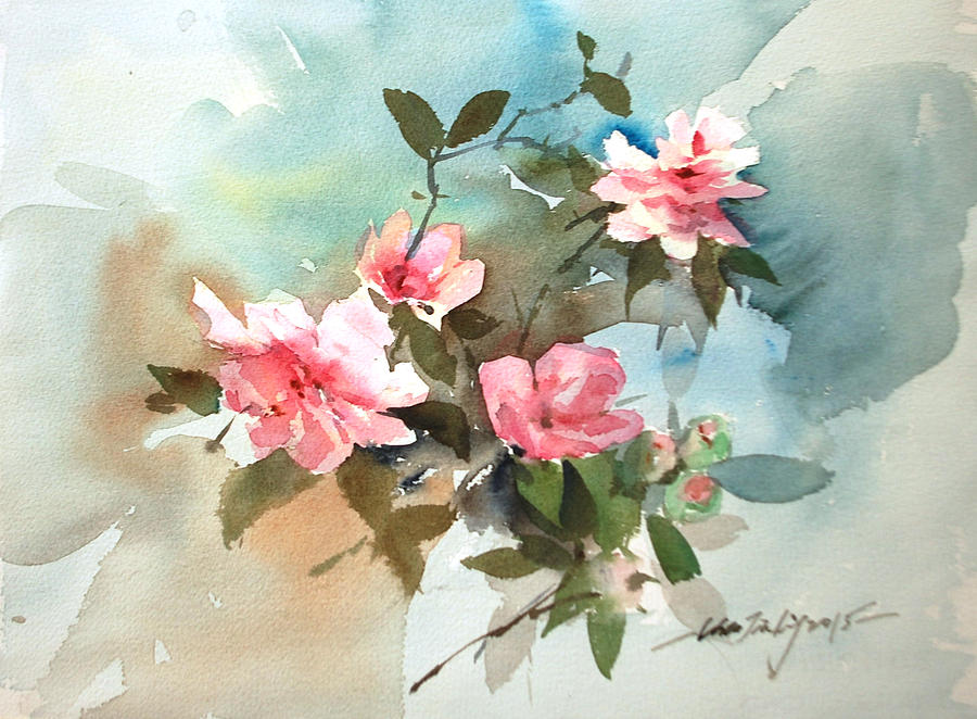 Camellia Painting by Jialing Chen - Pixels