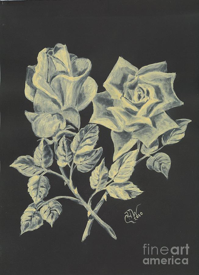 Cameo Rose Painting by Carol Wisniewski
