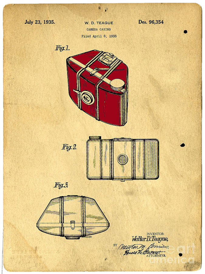 Camera Casing Patent 1935 Digital Art by Edward Fielding