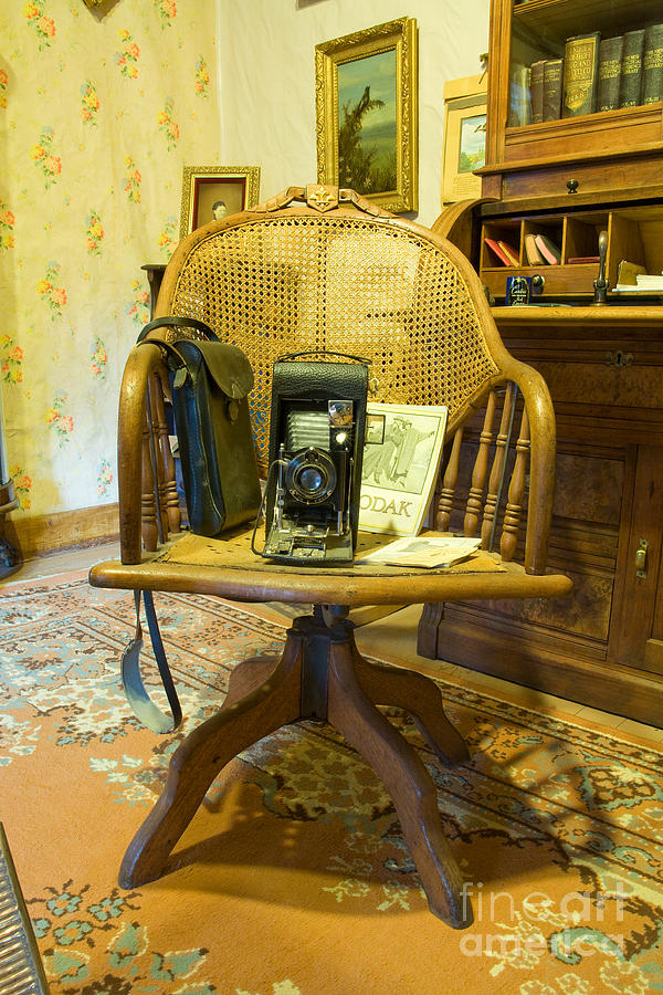 Camera in Office at the MacGregor Ranch Photograph by Fred Stearns