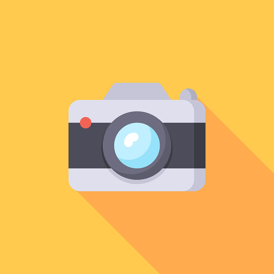 Camera, Photography Flat Icon. Pixel Perfect. For Mobile and Web. Drawing by Rambo182