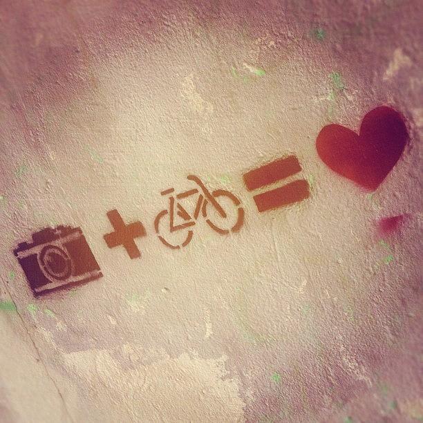 Camera Photograph - #camera #plus #bike #equal #love #luv by Tiago Sales Moreira