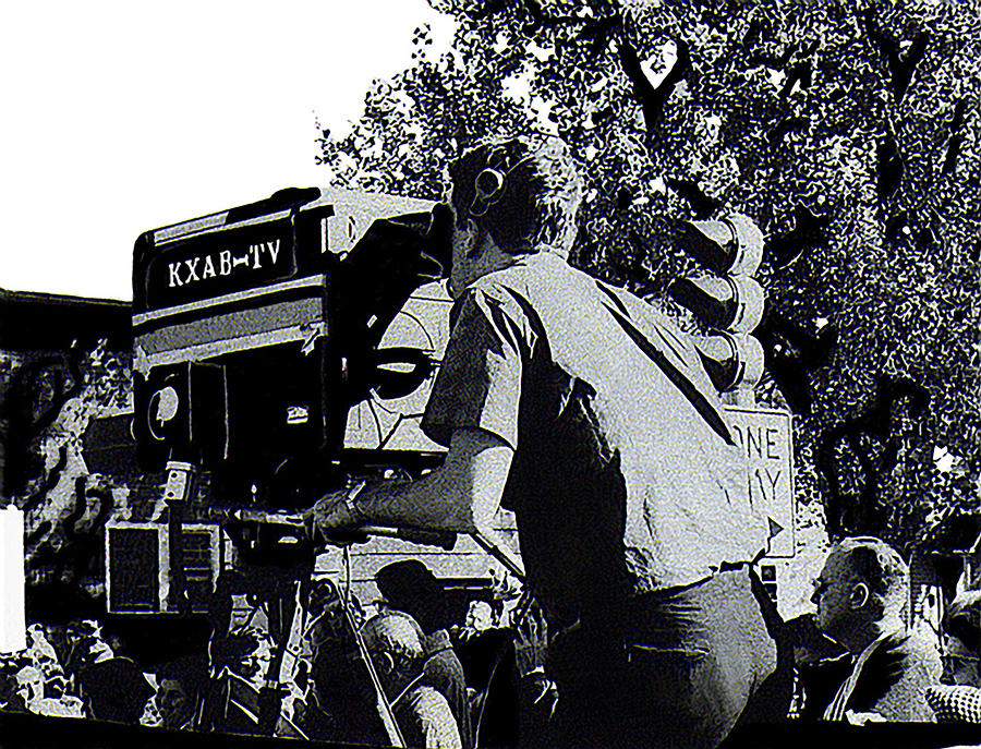 Cameraman Jay Heath Shooting Gypsy Days Parade KXAB TV Aberdeen South Dakota 1965-2008 Photograph by David Lee Guss