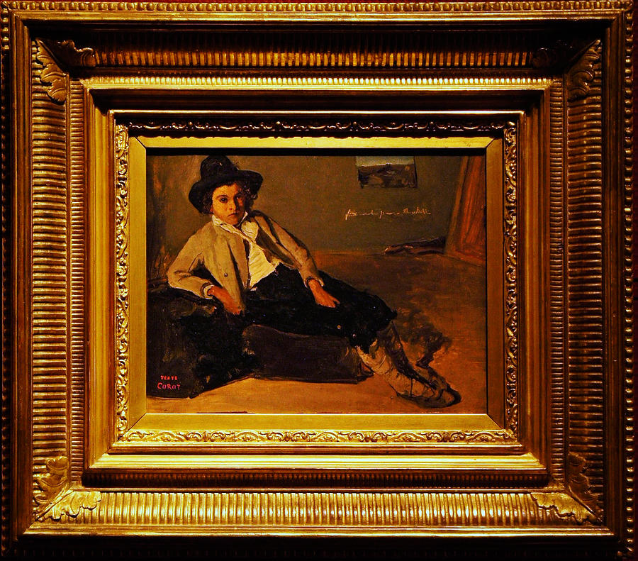 Camille Corot Jeune Italien Assis Painting