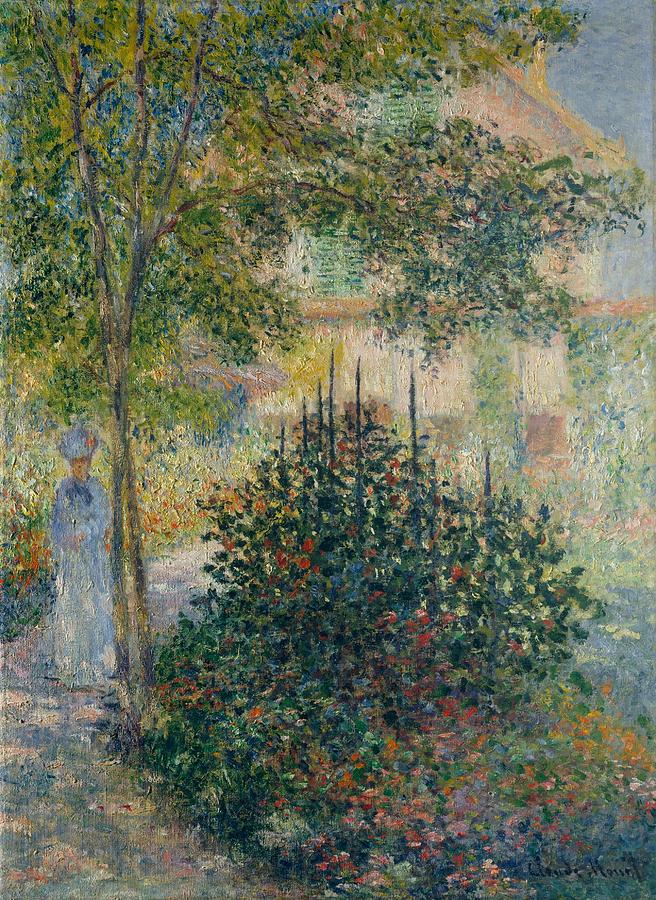 Claude Monet Painting - Camille Monet in the Garden at Argenteuil by Claude Monet