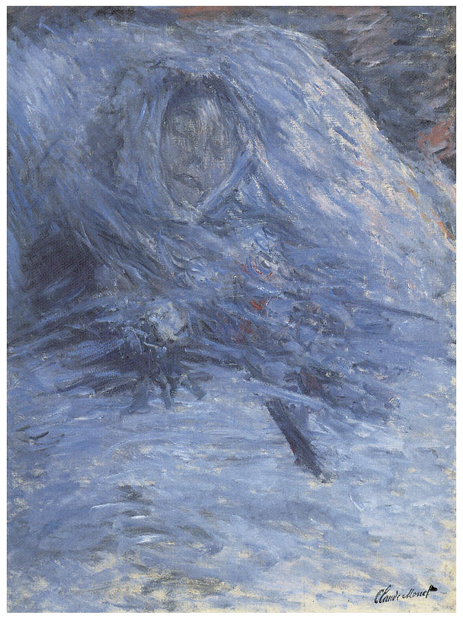Claude Monet Painting - Camille Monet on her deathbed by Claude Monet