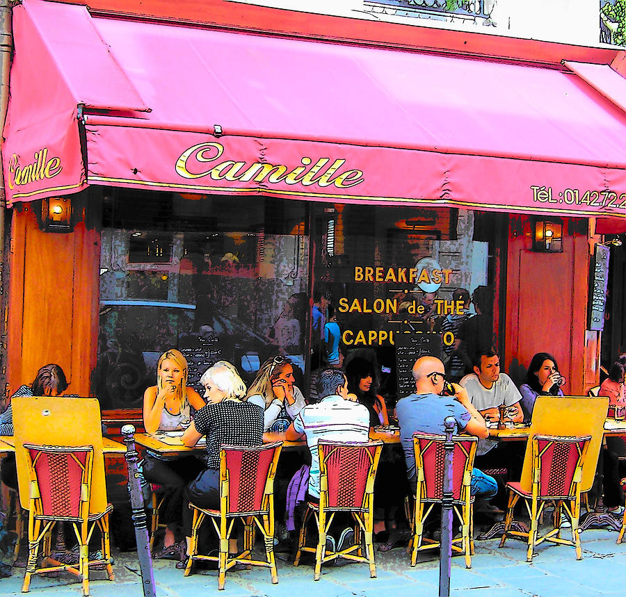 Camille Restaurant 24 Rue des Francs Bourgeois Paris  Photograph by Jan Matson