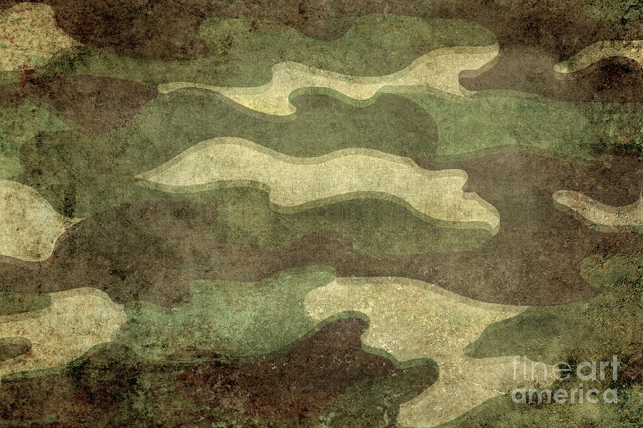 Camo distressed hard version Digital Art by Sterling Gold