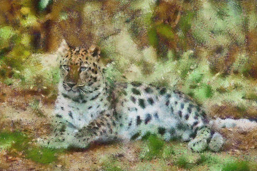Camouflage Cat Mixed Media by Trish Tritz