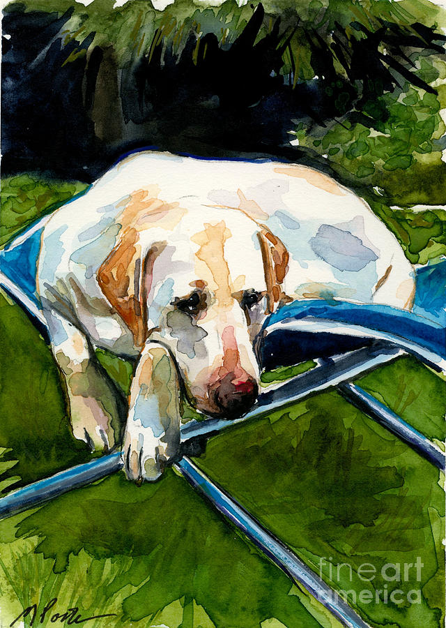 Camp Chair Painting by Molly Poole