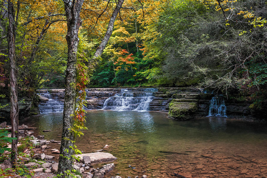 Camp Creek State Park in Autumn Photograph by Mary Almond