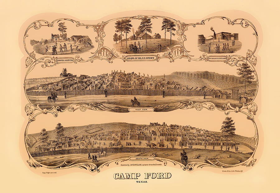 Camp Ford Texas Drawing by Mountain Dreams