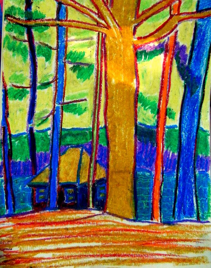 Camp Massapoag Sketch Painting by Debra Bretton Robinson