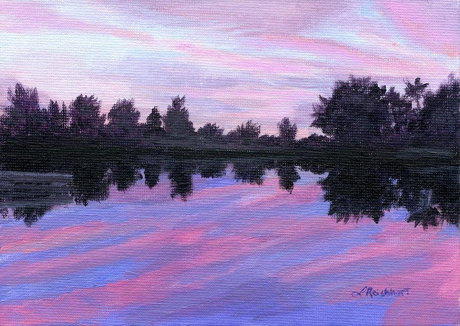 Camp Sunset Painting by Lynne Reichhart