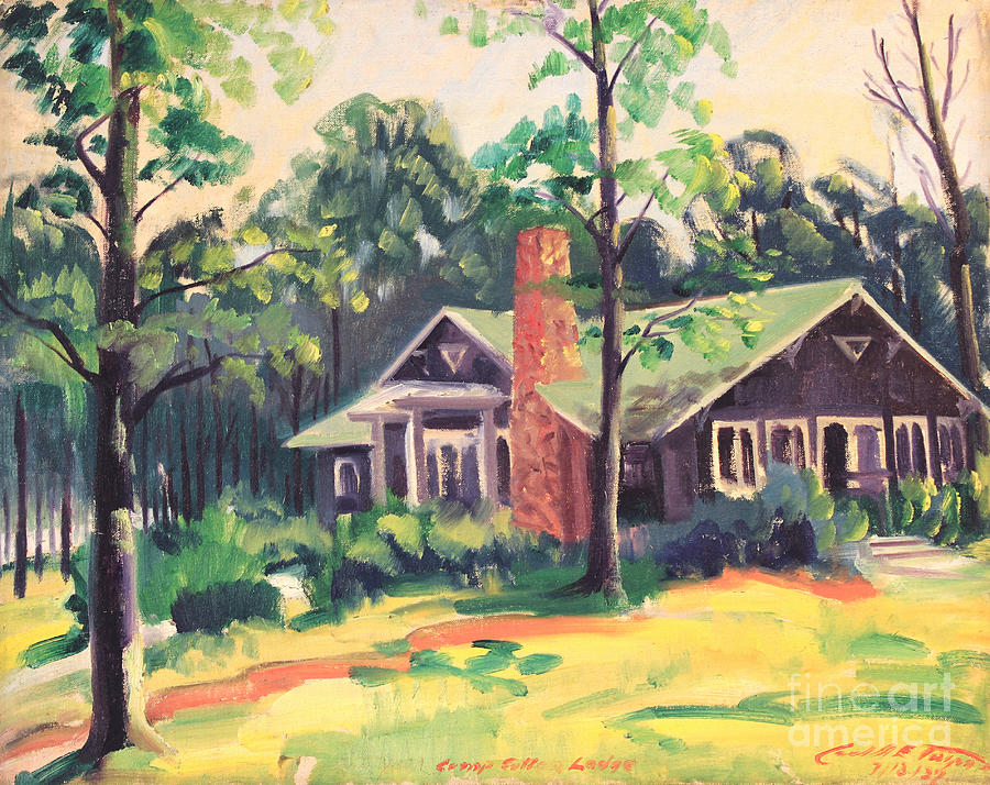 Camp Sutton Lodge 1937 Painting by Art By Tolpo Collection
