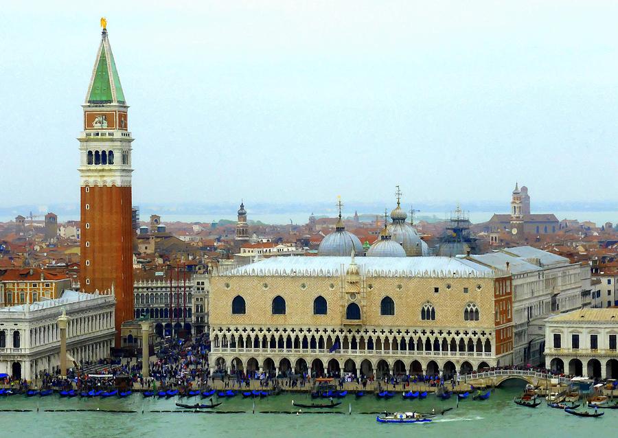 Campanile And Doges Palace Photograph