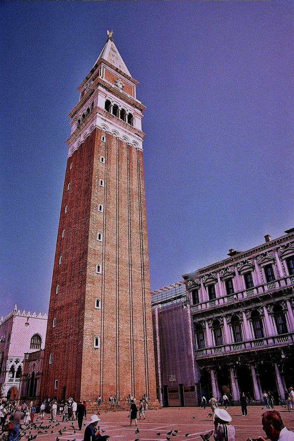 Campanile Bell Tower in St Marks Square Venice Italy Photograph by Allen Beatty