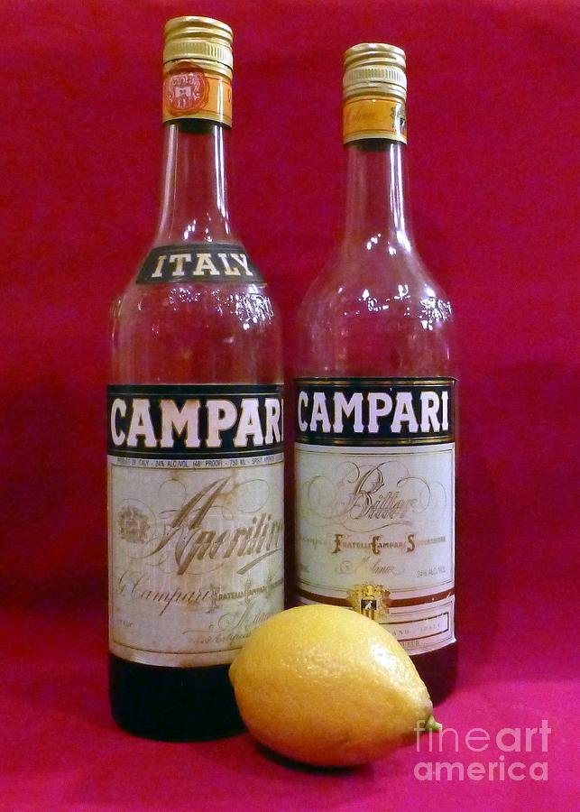 Campari with Lemon Still Life Photograph by Barbie Corbett-Newmin
