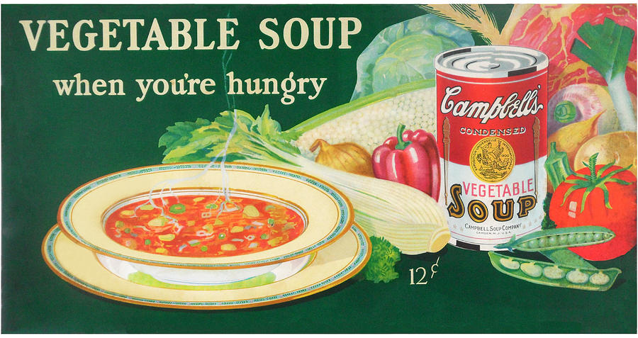 Vegetable Digital Art - Campbells Vegetable Soup by Woodson Savage
