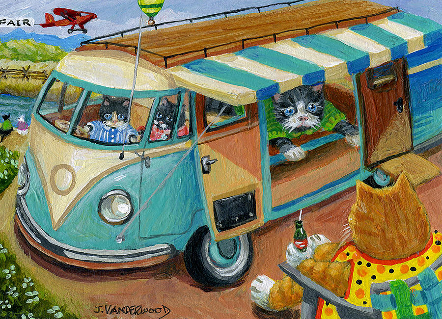 Camper Fun Painting by Jacquelin L Westerman